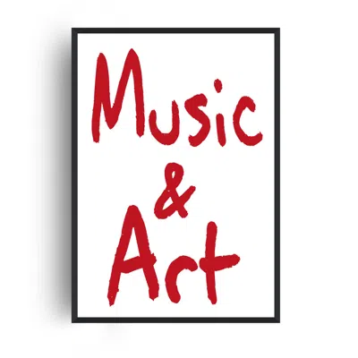 Fanclub Red Music And Art Playful Creative Quote Art Print A2