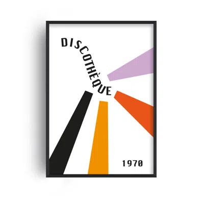 Fanclub Red / Pink / Purple Discothèque French Abstract Giclée Art Print A3 In Red/pink/purple
