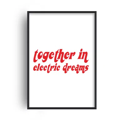 Fanclub Red / White Together In Electric Dreams Music Retro Giclée Art Print In Red/white