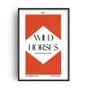 Fanclub Red Wild Horses Rolling Stones Music And Western Art Print In Red