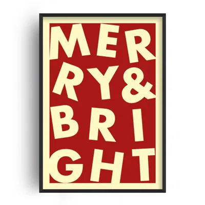 Fanclub Red / Yellow Merry & Bright Christmas Exclusive Art Print A2