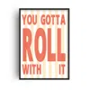 Fanclub Red / Yellow / Orange Roll With It Oasis Retro Music Giclée Art Print A3 In Red/yellow/orange