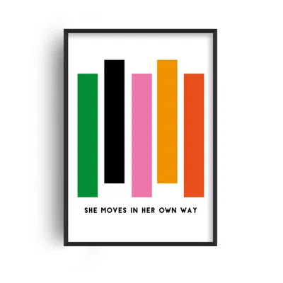 Fanclub She Moves In Her Own Way Giclée Art Print In White