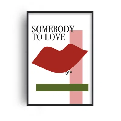 Fanclub Somebody To Love Retro Music Giclée Art Print In White
