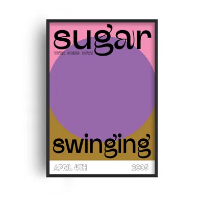 Fanclub Sugar We're Going Down Swinging Retro Music Giclée Art Print A2 In White