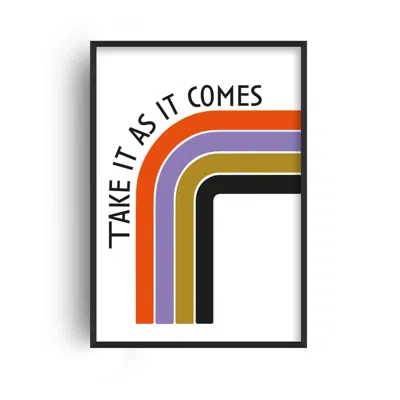 Fanclub Take It As It Comes Giclée Retro Art Print A2 In White