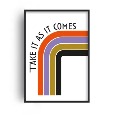 Fanclub Take It As It Comes  Giclée Retro Art Print A3 In White