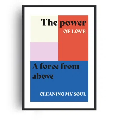 Fanclub The Power Of Love Retro Music Song Lyric Christmas Gift Art Print A2 In White