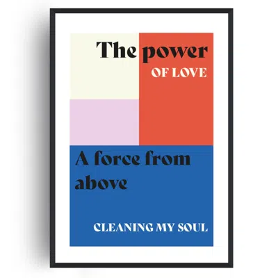 Fanclub The Power Of Love Retro Music Song Lyric Christmas Gift Art Print A3 In White