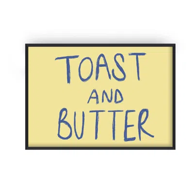 Fanclub Toast & Butter Breakfast Butter Yellow Kitchen Playful Art Print A2