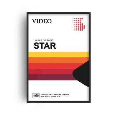Fanclub Video Killed The Radio Star 1970's Music Retro Art Print A2 In White