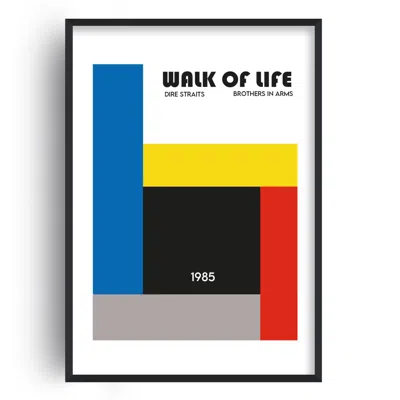 Fanclub Walk Of Life Dire Straits Retro Giclée Art Print A3 In White