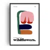 Fanclub Wildflowers Abstract Music Giclée Art Print A2 In White