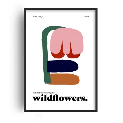 Fanclub Wildflowers Abstract Music Giclée Art Print A2 In White