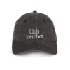 Fanclub Women's Black The Club Member Washed Cap In Black
