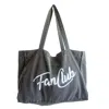 Fanclub Women's Grey The Everyday Core  Washed Charcoal Tote Bag In Grey