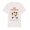 Fanclub Women's San Francisco  Oversized Retro Slogan T-shirt In White