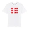 Fanclub Women's White / Red Le Lait Retro Slogan T-shirt In White/red