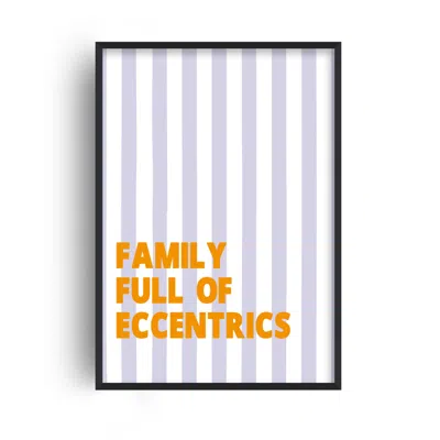 Fanclub Yellow / Orange / Pink Family Full Of Eccentrics Oasis Retro Music Giclée Art Print A2 In Yellow/orange/pink