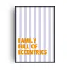 Fanclub Yellow / Orange / Pink Family Full Of Eccentrics Oasis Retro Music Giclée Art Print A3 In Yellow/orange/pink