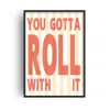 Fanclub Yellow / Orange / Red Roll With It Oasis Retro Music Giclée Art Print A2 In Yellow/orange/red
