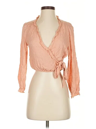 Pre-owned Fanco 3/4 Sleeve Blouse In Orange