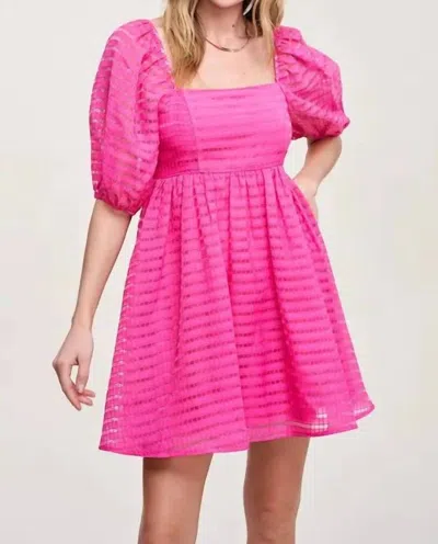 Fanco Confidently Cute Dress In Fuchsia In Pink