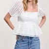 FANCO CONFIDENTLY CUTE TOP IN WHITE