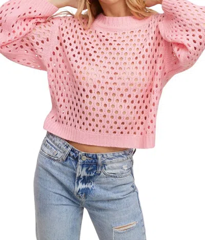 Fanco Cool Knit Sweater In Strawberry In Red