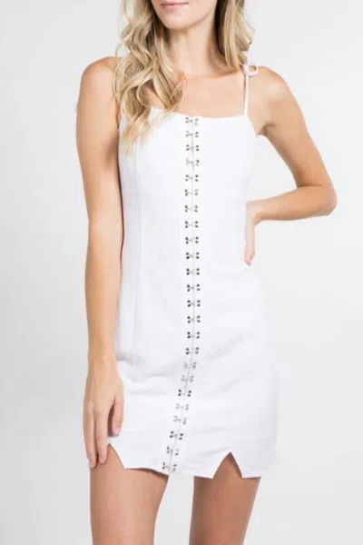 Fanco Hook And Eye Short Dress In Ivory In White