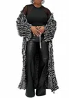 Fancy Dream Usa Deana Duster Cardigan In Black In Black