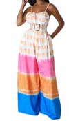 Fancy Dream Usa Women's Suns Fun Wide Leg Jumper In Pink Orange White In Multi