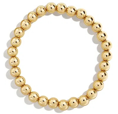 Pre-owned Fancy Special Occasions 6mm Bead Round 14k Yellow Gold Ball Stretchy Light Hollow Bracelet 7 Inches