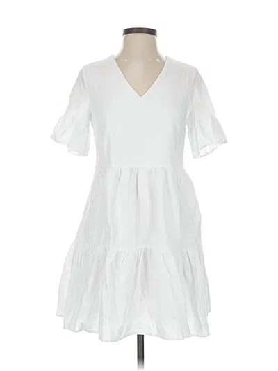 Pre-owned Fancyinn Casual Dress In White