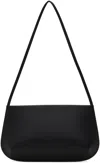 Fane Black Bra Minimalist Leather Shoulder Bag In Black