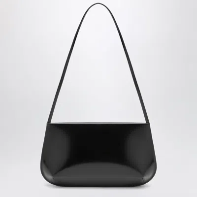 Fane Black Bra Bag In Brushed Leather