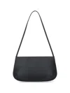 Fane Black Bra Minimalist Leather Shoulder Bag In Black