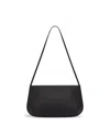 Fane Black Bra Minimalist Leather Shoulder Bag In Black