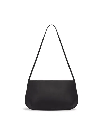 Fane Black Loge Leather Shoulder Bag