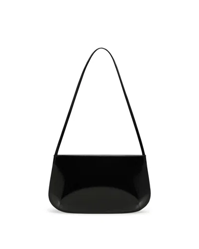 Fane Black Loge Leather Shoulder Bag