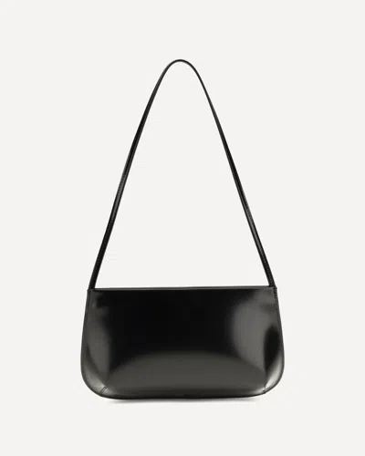 Fane Bra Brushed Leather Shoulder Bag In Black
