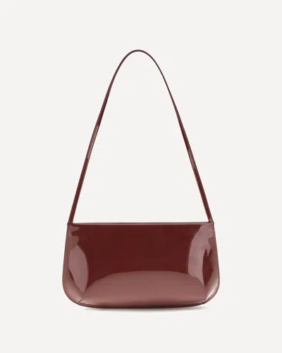 Fane Bra Brushed Leather Shoulder Bag In Bordeaux