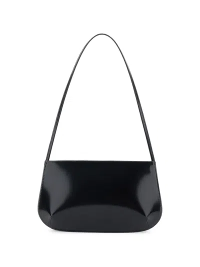 Fane Bra Leather Shoulder Bag In Black
