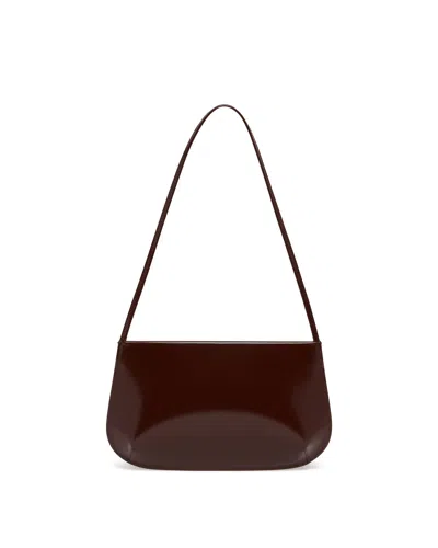 Fane Brown Loge Leather Shoulder Bag