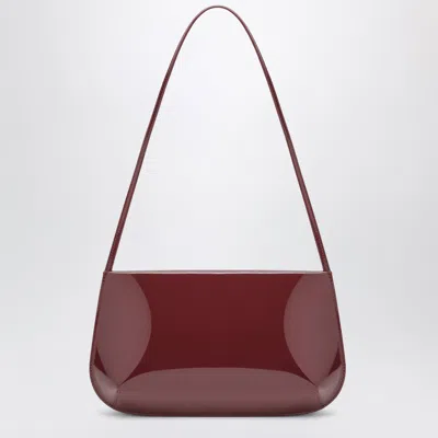 Fane Burgundy Bra Bag In Patent Leather