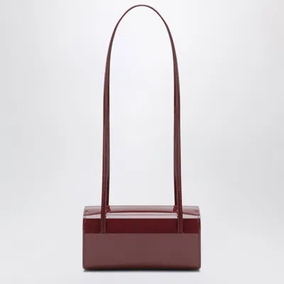 Fane Burgundy Mie Shoulder Bag In Patent Leather