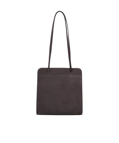 Fane Lisse Structured Shoulder Bag In Brown