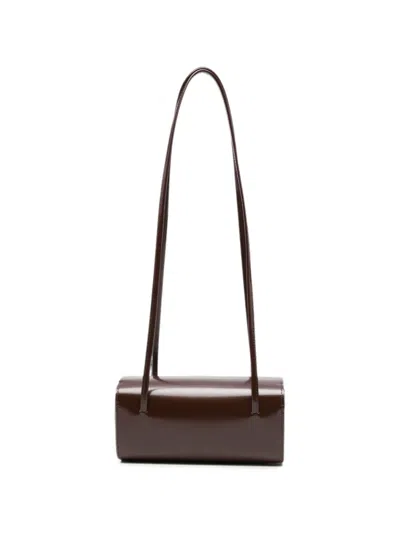 Fane Mie Leather Shoulder Bag In Brown
