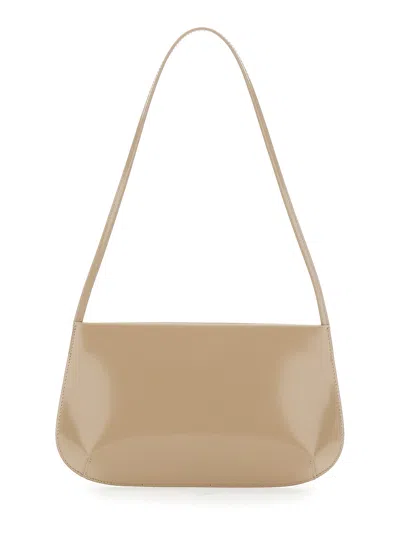 Fane Mini Tech Fabric Bra Handbag With Metal Details And Internal Pockets, 30 X 40 X 15 Cm In Beige
