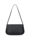 Fane Black Bra Minimalist Leather Shoulder Bag In Black